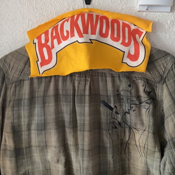 Upcycled Backwoods inspired Converse flannel - Picture 5 of 5